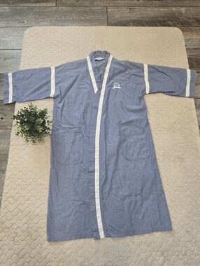 Christian Dior Monsieur Blue Cotton Men's Robe, One Size